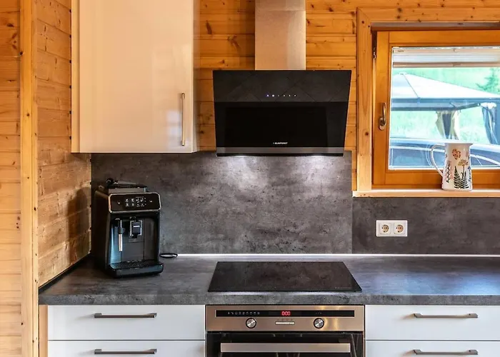 Wellness-chalet Am Badesee Fuer Bis Zu 10 Personen * Rieden